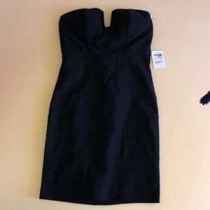 Black tight mini dress